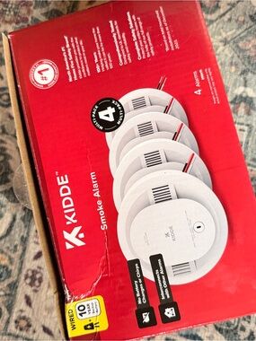 Kidde White Wired Smoke Alarm - 4-Pack